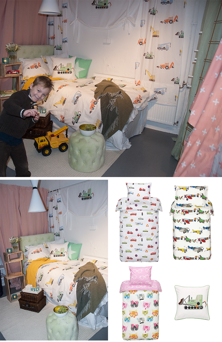Ekologisk textil till barnrummet från Jotex. Foto: Annika Rådlund och Jotex
